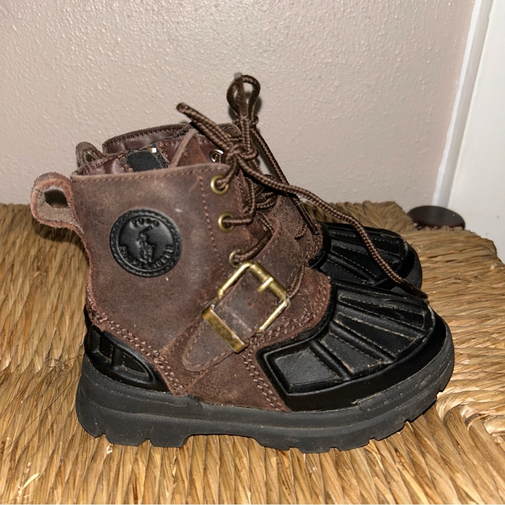 Polo by Ralph Lauren Brown and Black Kids Duck Boots